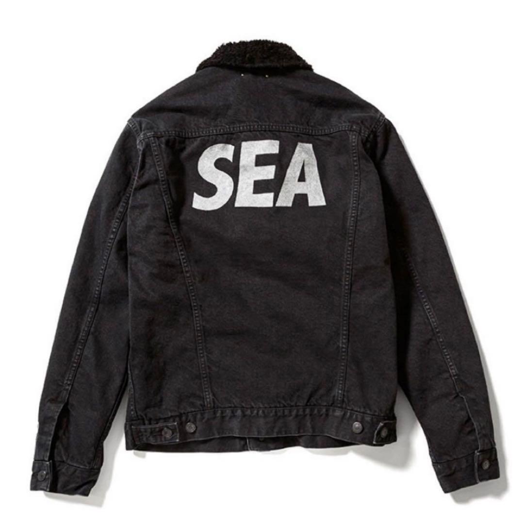 minedenim×wind and sea denim boa jkt 黒　M