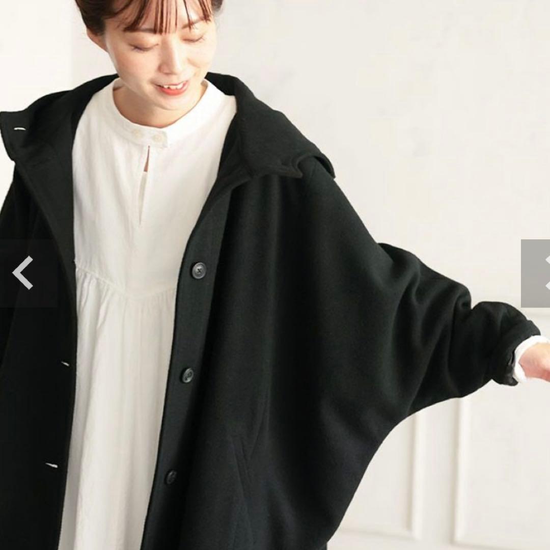 専用★soulberry ふわっとかぶるだけの黒いポンチョ　M-L