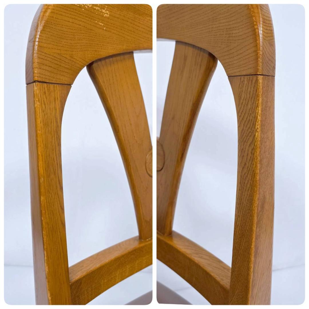 【美品】hikari 光製作所 木製ダイニングチェア 合皮レザー①