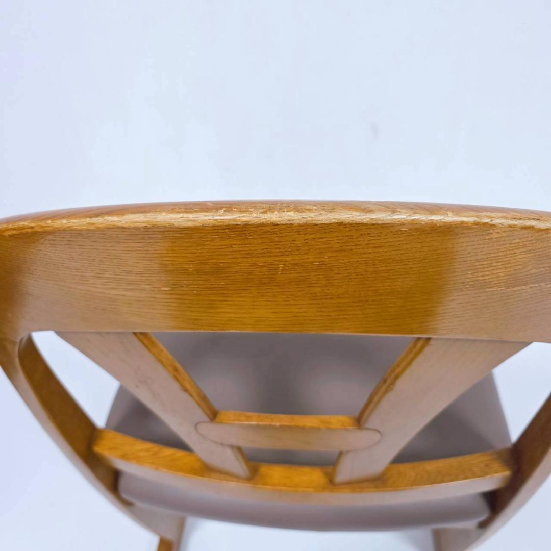 【美品】hikari 光製作所 木製ダイニングチェア 合皮レザー①