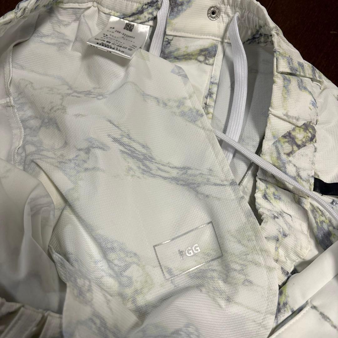 パーリーゲイツPGG N yトビーストレッチマーブルハーフパンツサイズ5