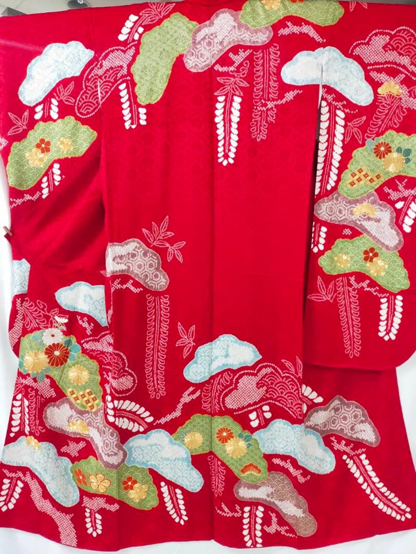 売約済み【WA-Modern】★★正絹　桶絞り　京友禅　振袖単品★★