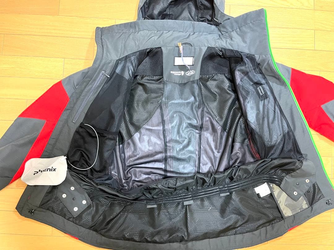 Phenixスキーウェア レッド/グレー Mサイズ