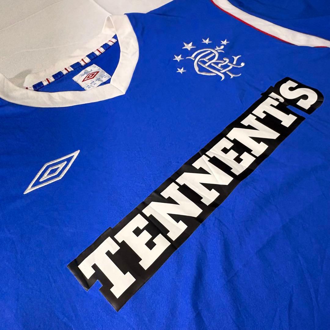 【美品】UMBRO レンジャーズ ユニフォーム Tシャツ 青 XL サッカー