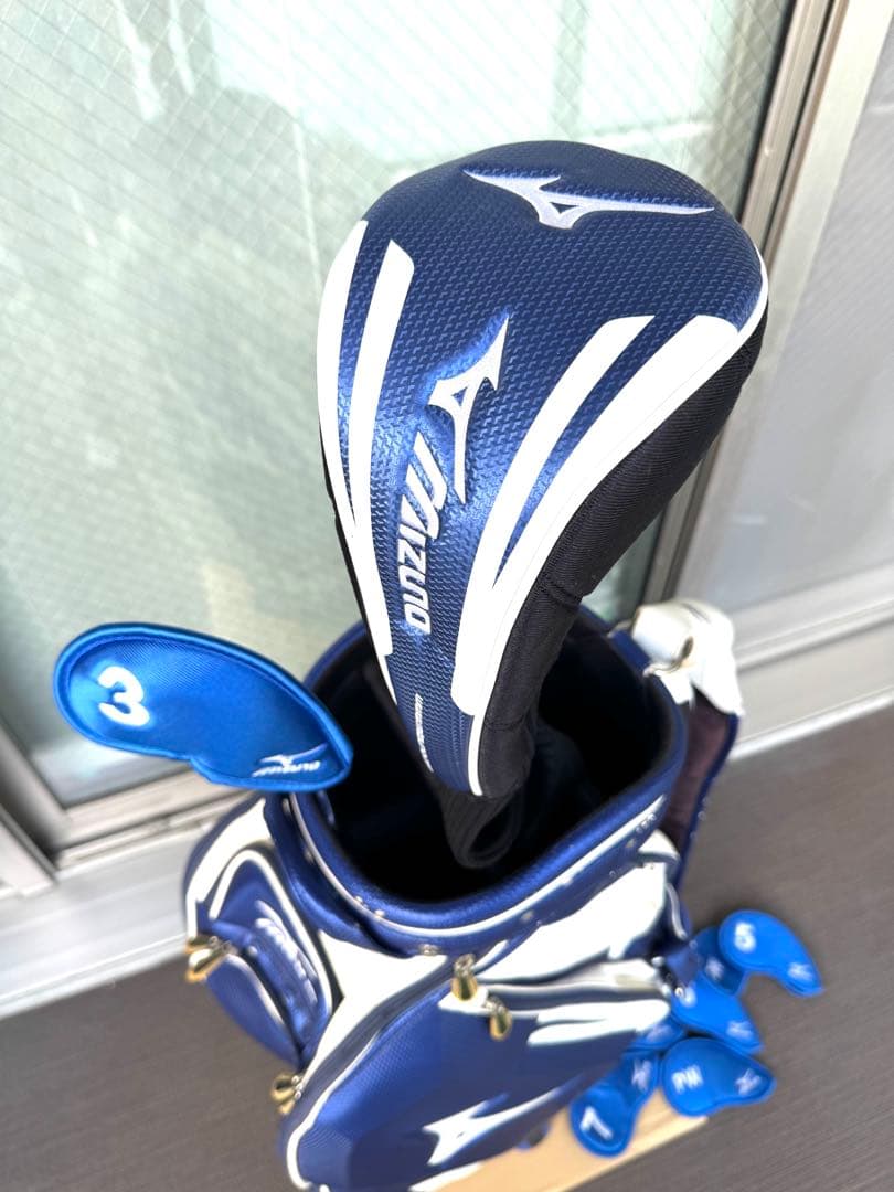 Mizuno キャディバッグ ツアーモデル　青/白