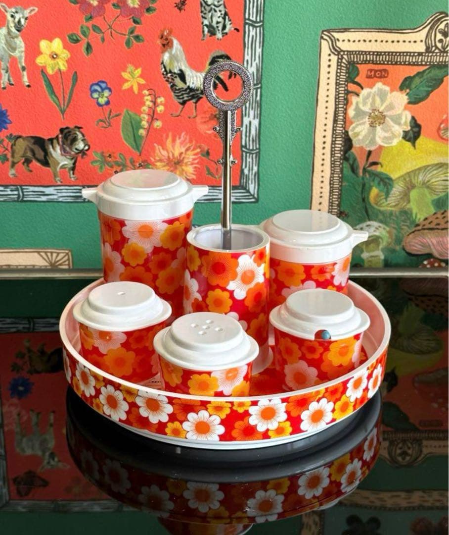 昭和レトロ 調味料入れ カスターセット 卓上 レトロポップ ワールド印