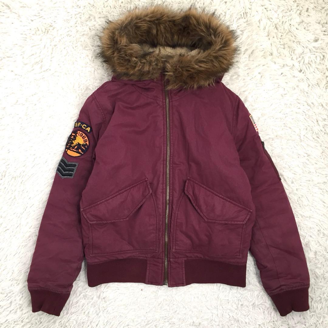 【超人気】GAP ギャップ バック刺繍ロゴ IDEALジップフライトジャケットS