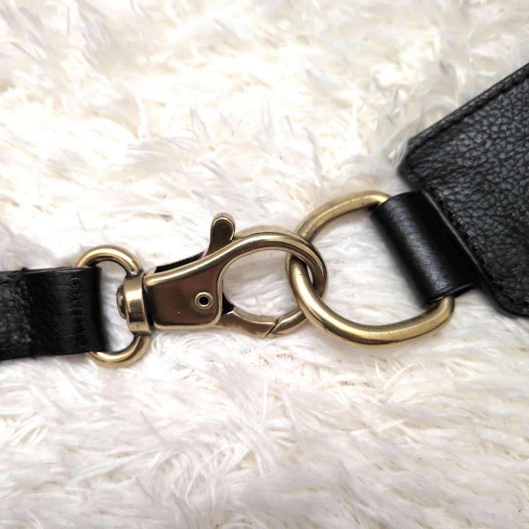 【現行モデル 極美品】イルビゾンテ　バムバッグ　ボディバッグ　シボ革　ブラック