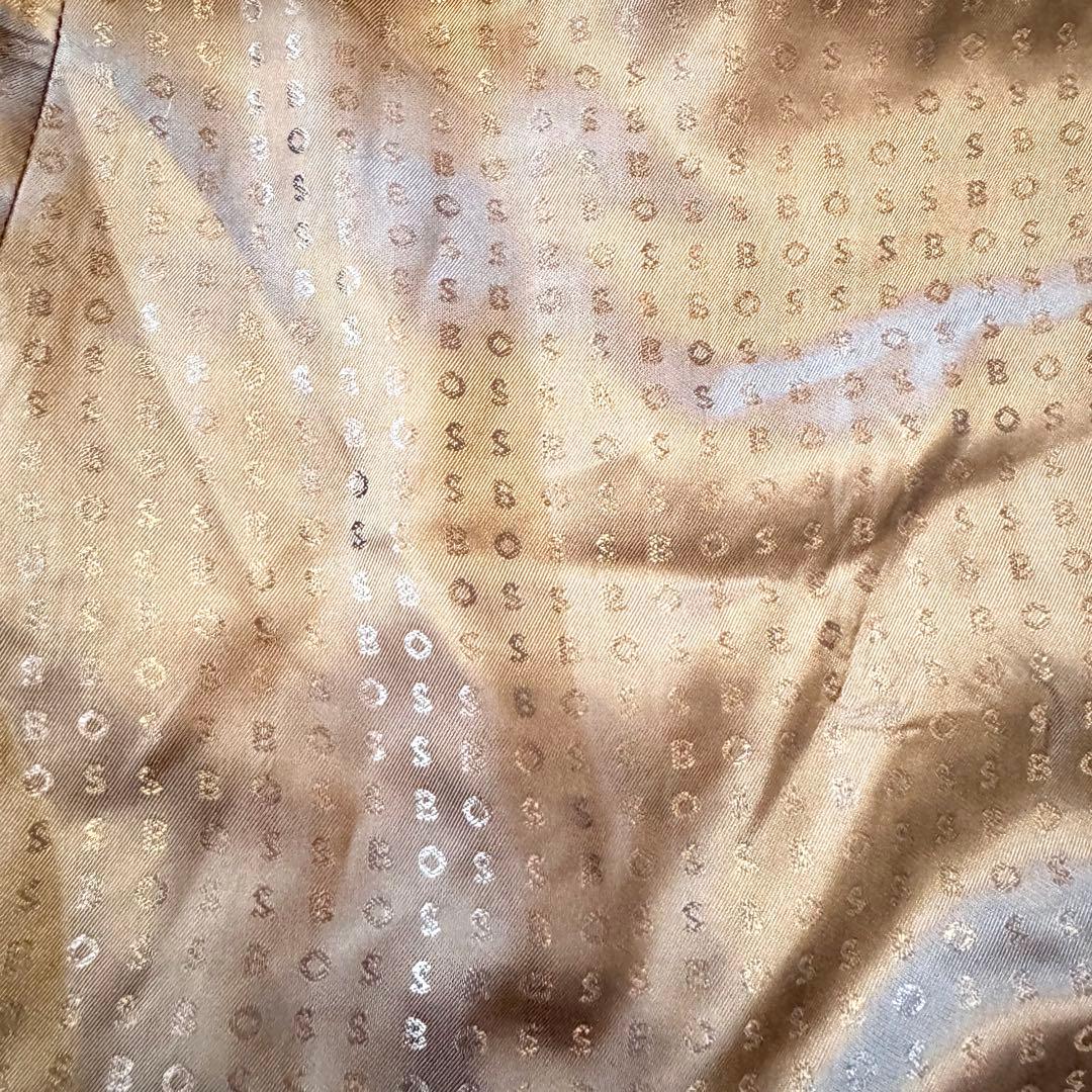 【はな様 現行タグ 極美品 】BOSS チェック チェスターコート 48 L 紺