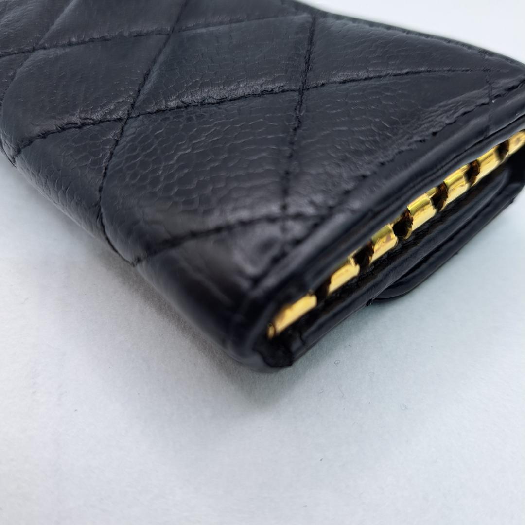 CHANEL 　マトラッセ　キーケース　ブラック　財布
