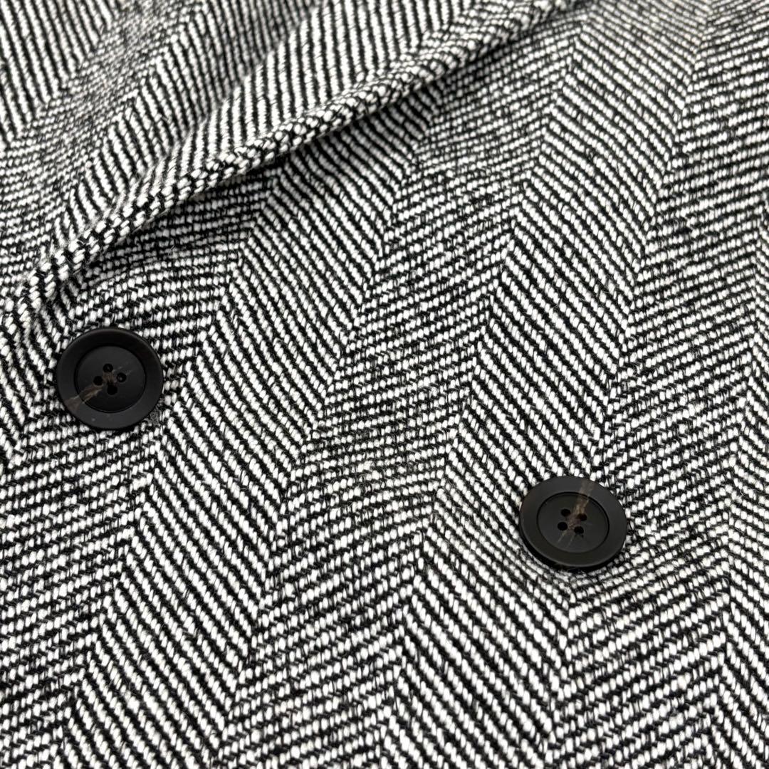 ZARA ダブルブレスト ヘリンボーン チェスターコート XL オーバーサイズ