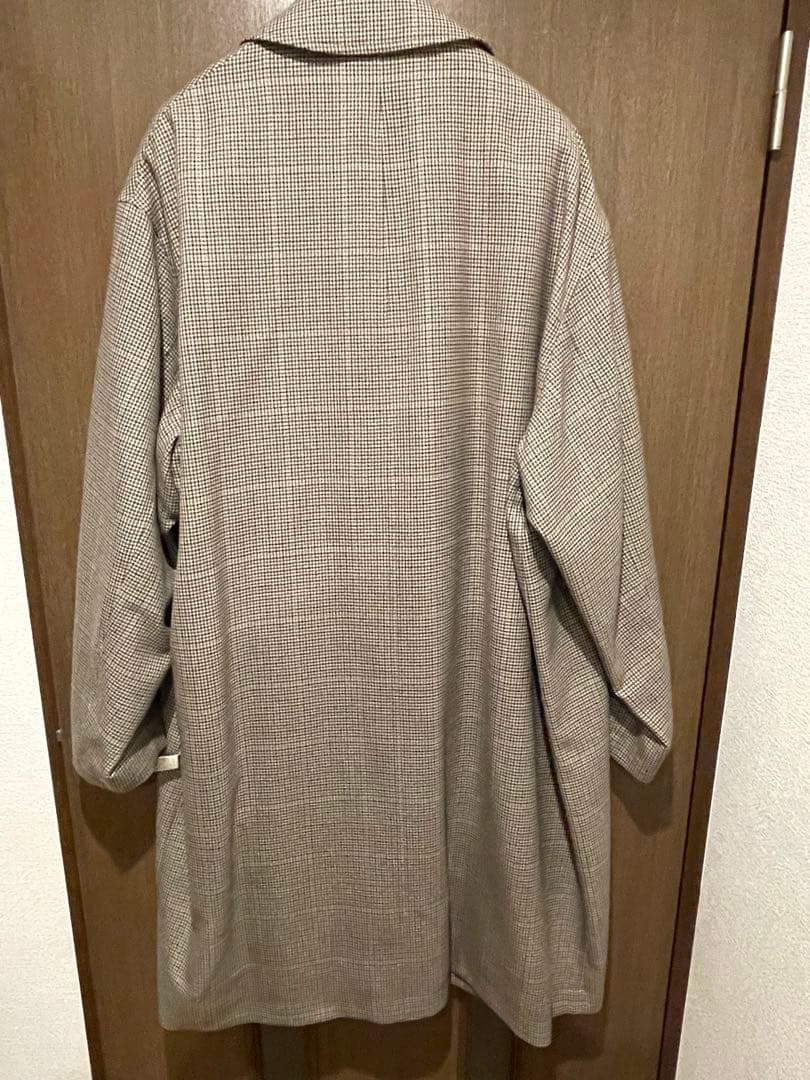 ぴ*ー様 新品★オーシバル★ウールチェックバルマカーンコート★ベージュ4