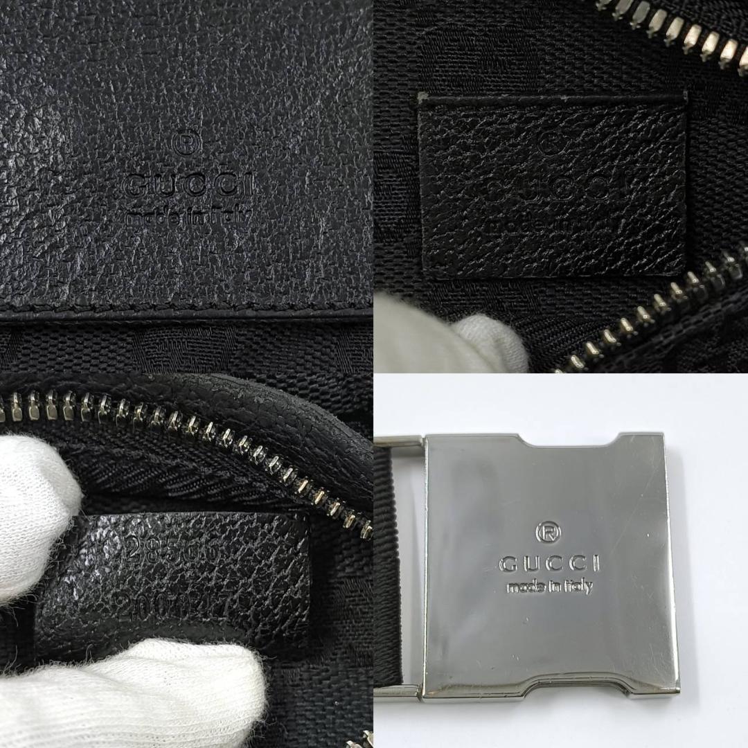 極美品✨️グッチ GG ロゴ型押 キャンバス ボディバッグ ウエストバッグ