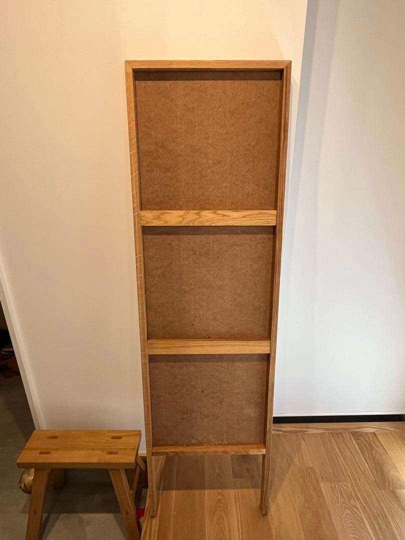 スタンドミラー　オーク材