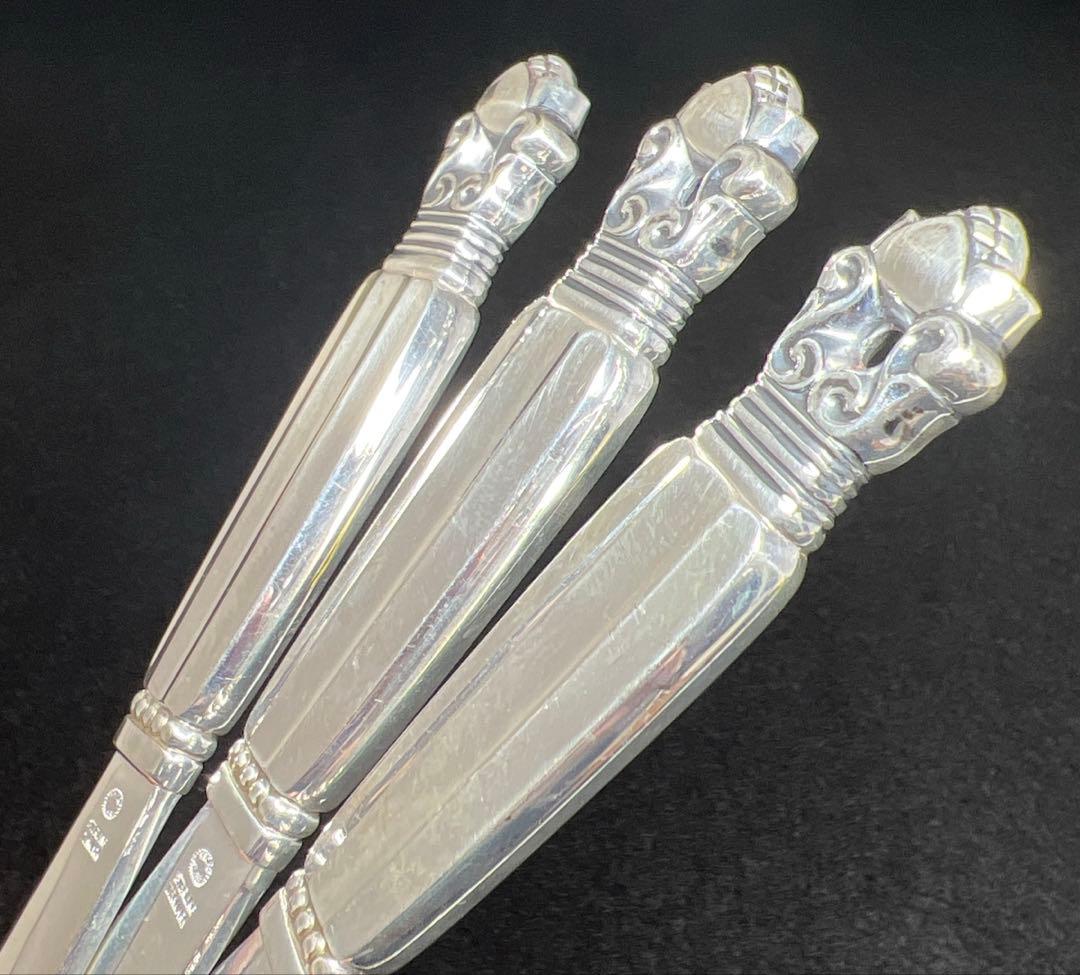 ジョージジェンセン エコーンsterling925 バターナイフ3本 104g - メルカリ