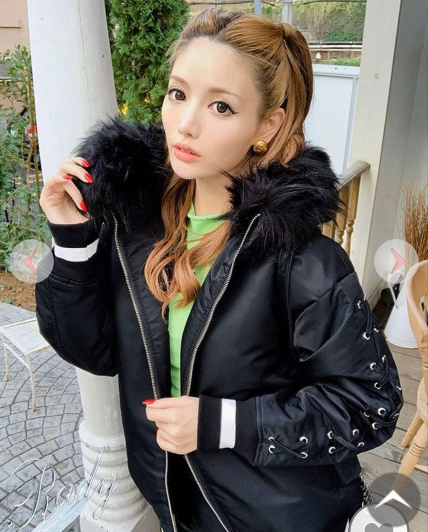 レースアップ ファー ジャケット N2B ダウン コート - メルカリ