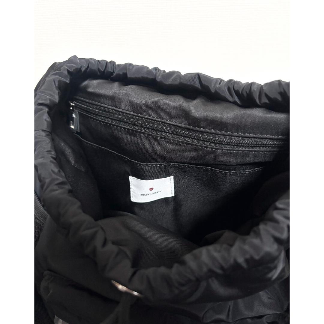 merry jenny 新品 ブラック リボンバックパック