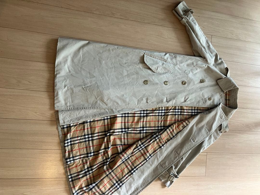 Burberrys’ ベージュ トレンチコート チェック裏地