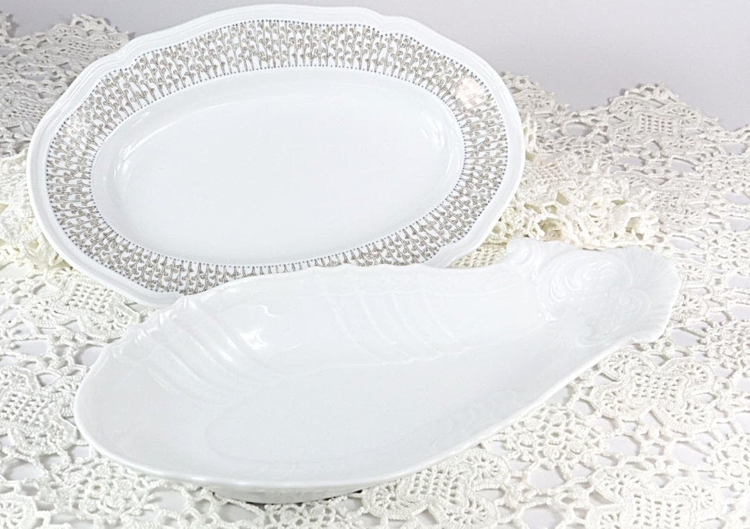 リチャードジノリ　ジェルモリオオーバル＆ベッキオホワイトセット