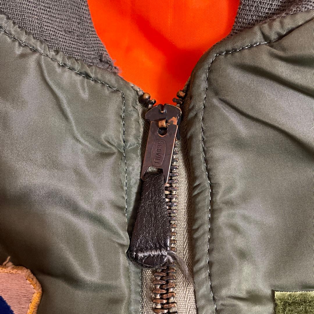 ヴィンテージ60s MA-1フライトジャケット　カーキ