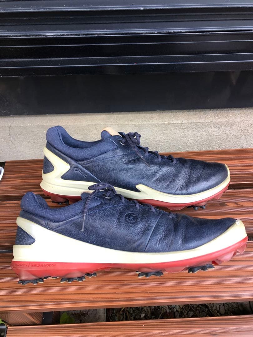美品ECCOゴルフシューズ43 26.5cmソフトスパイク ゴアテックス