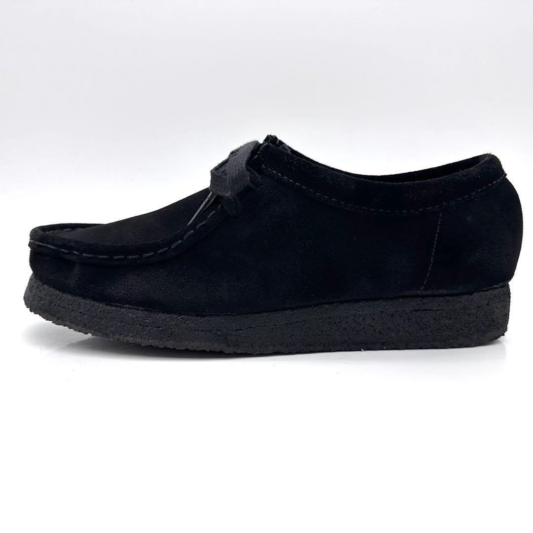 ★【美品】クラークス ワラビー ブラック スエード モカシン 24.5cm