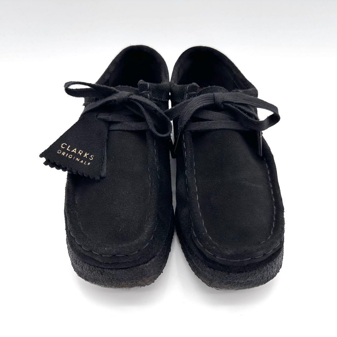 ★【美品】クラークス ワラビー ブラック スエード モカシン 24.5cm