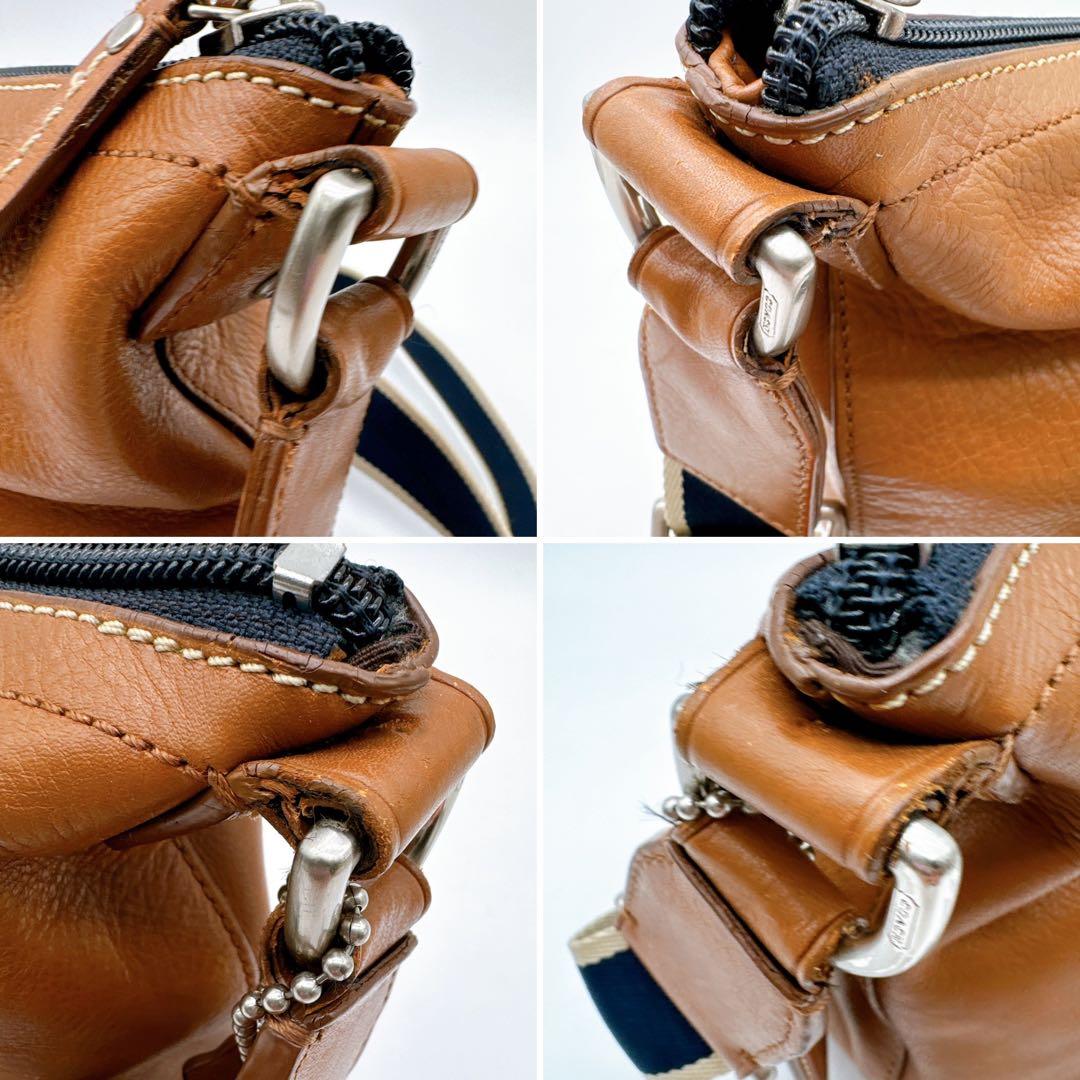 【COACH】ショルダーバッグ レザー ブラウン系