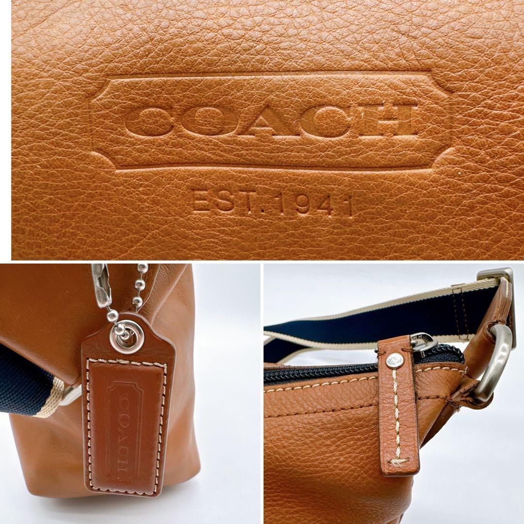 【COACH】ショルダーバッグ レザー ブラウン系