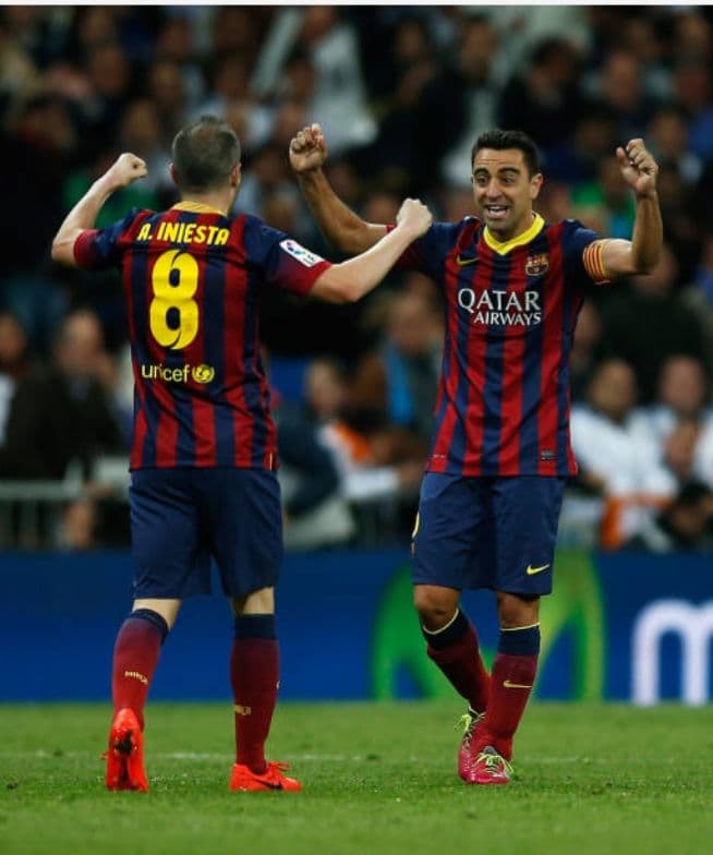 【★シャビ＃6★バルセロナ 2013-2014Ｈ赤青 Ｓサイズ】