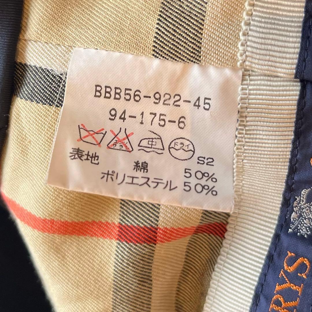 バーバリー　ステンカラーコート　ライナー付き　ノバチェック　カーキ　比翼ボタン