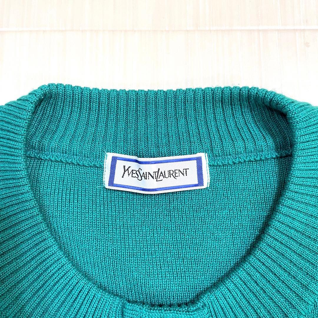 美品✨Yves Saint Laurent ニットワンピース シルク混ウール