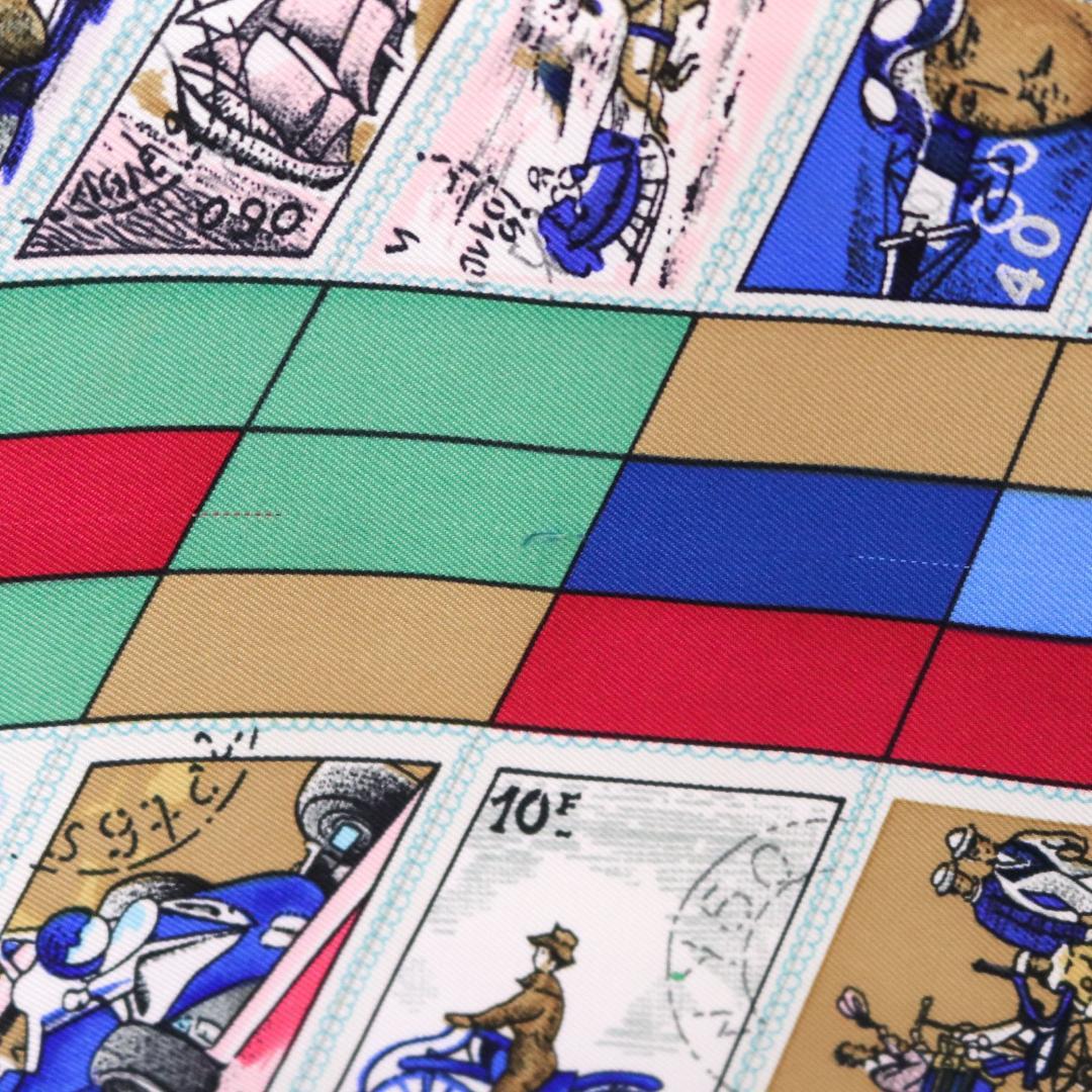 HERMES　エルメス　カレ90　CORRESPONDANCE　切手　文通