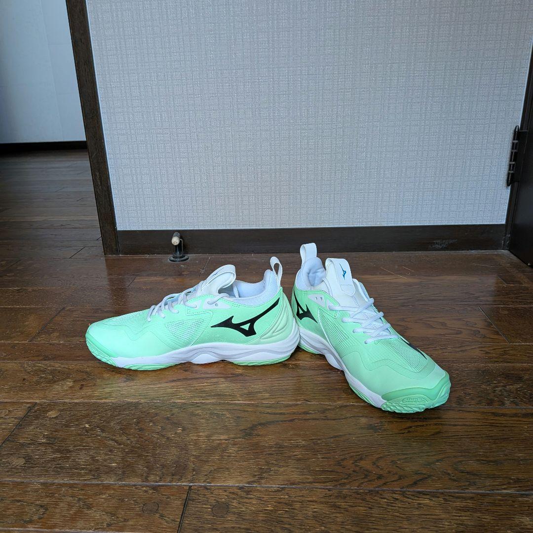【未使用】ミズノ　ウェーブ　モメンタム3 グリーン☓ブラック☓ブルー　27