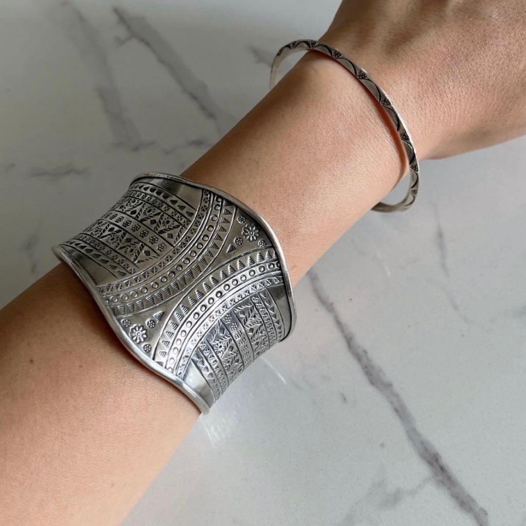 【新品】カレンシルバー｜カレン族｜バングル｜アミ｜男女兼用