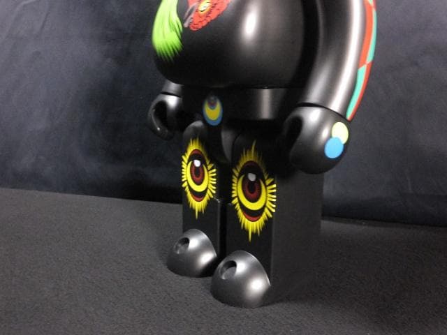 現代美術 田名網敬一　直筆サイン『BE@RBRICK 1000％黒』1205A