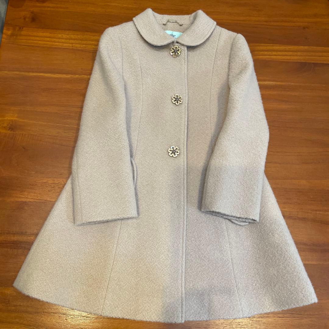 ファミリア ウールコート 130 紺色 ネイビー お受験 ヴィンテージ 毛