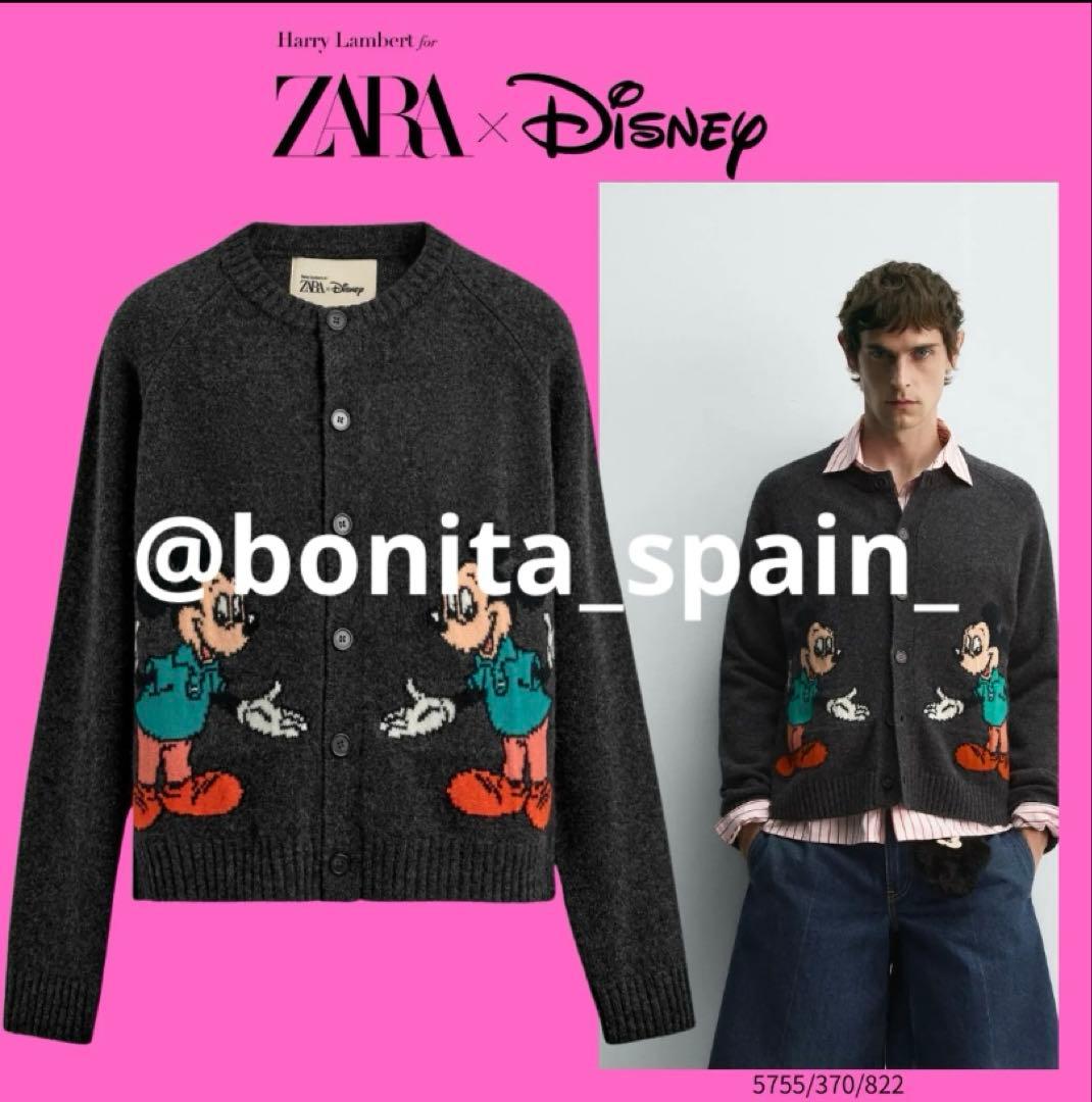 ZARA】ミッキーマウス ウールカーディガン x Disney - メルカリ