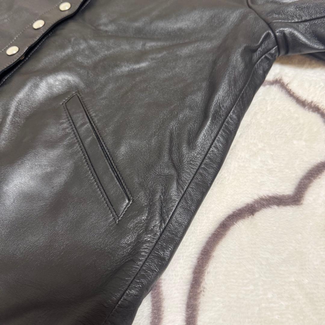【新品未使用】アニエスベー　レザージャケット　黒　36