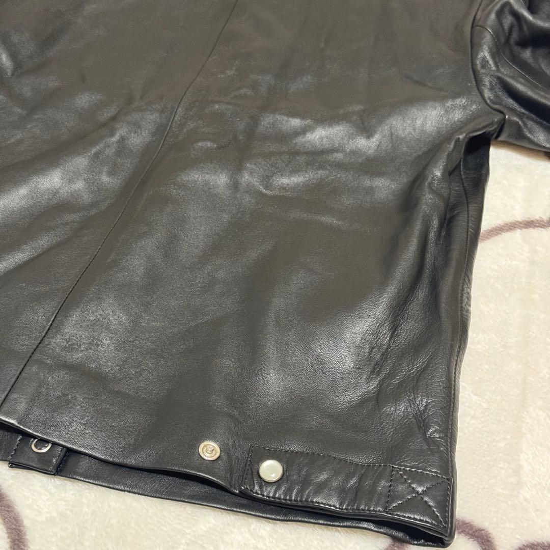 【新品未使用】アニエスベー　レザージャケット　黒　36
