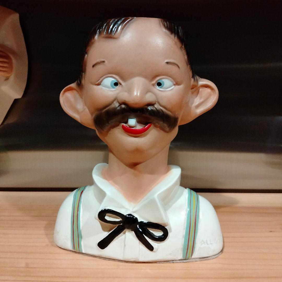 美品 ビンテージ 四つ目　4つ目　置物　ミッドセンチュリー　酔っ払い