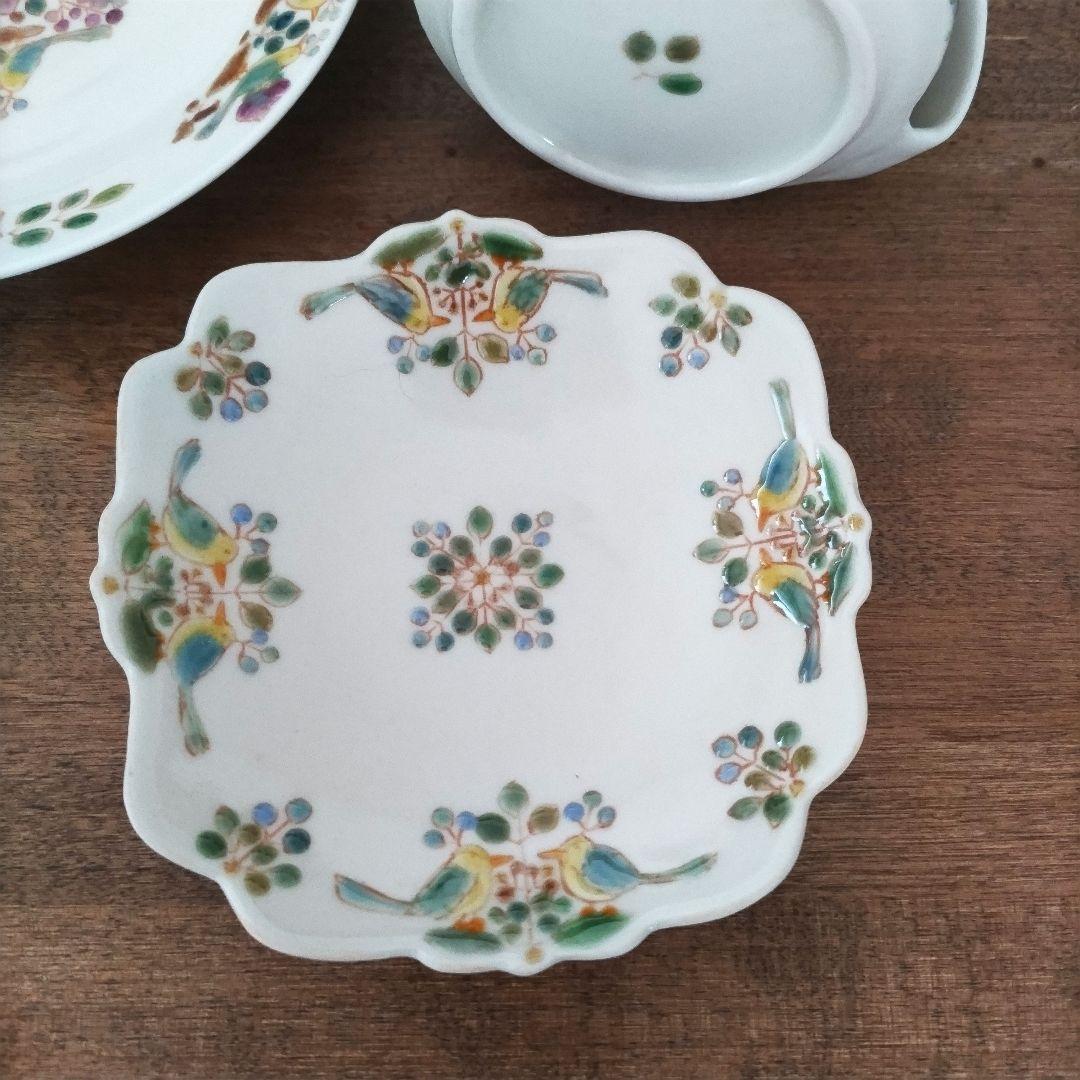 岳中爽果さん　上絵　カップ　皿　脚付カップ