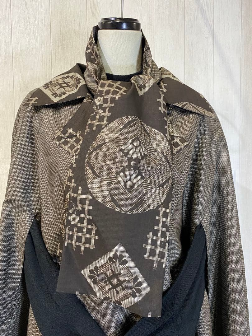 龍郷大島紬 男大島紬 リバーシブル ケープコート