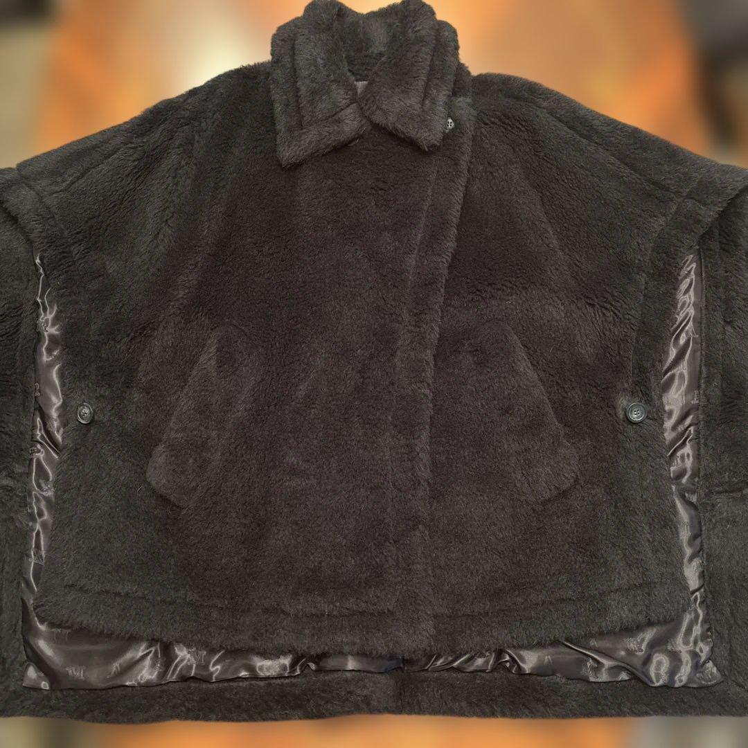Max Mara♡テディベアケープ♡TEBE♡ブラック
