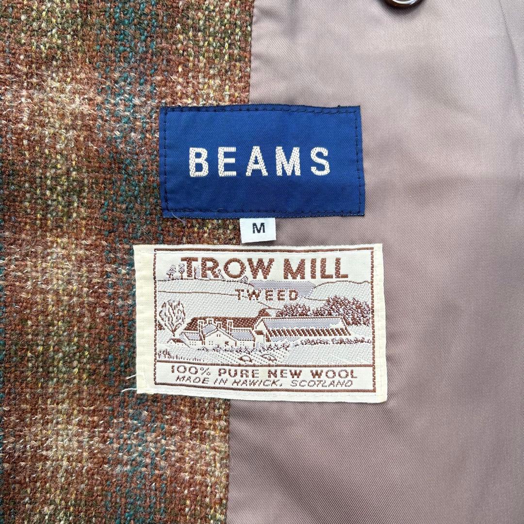 90s BEAMS オンブレチェック ウールジャケット 日本製 100%ウール