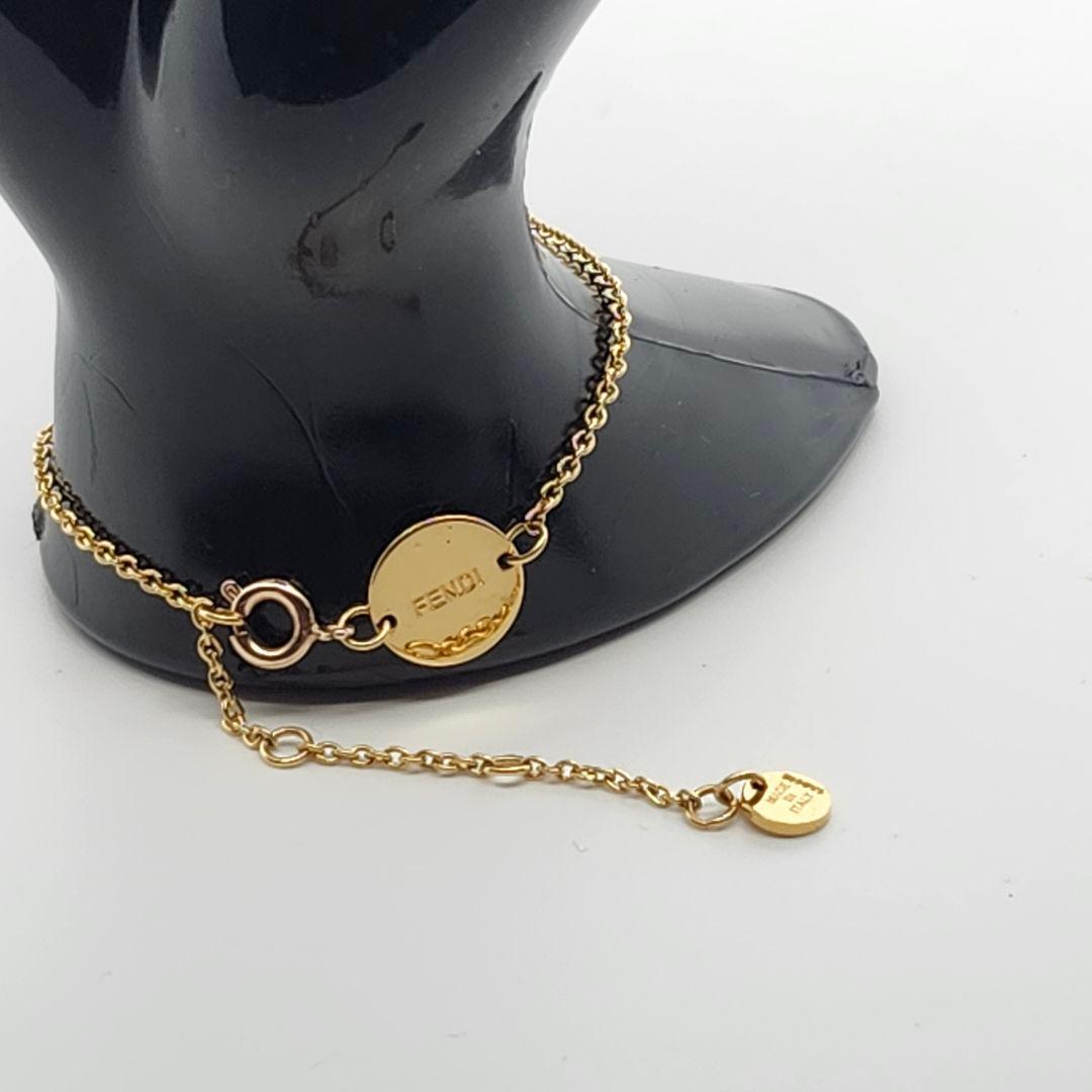 FENDI エフイズフェンディブレスレット GP×カラーストーン ゴールド