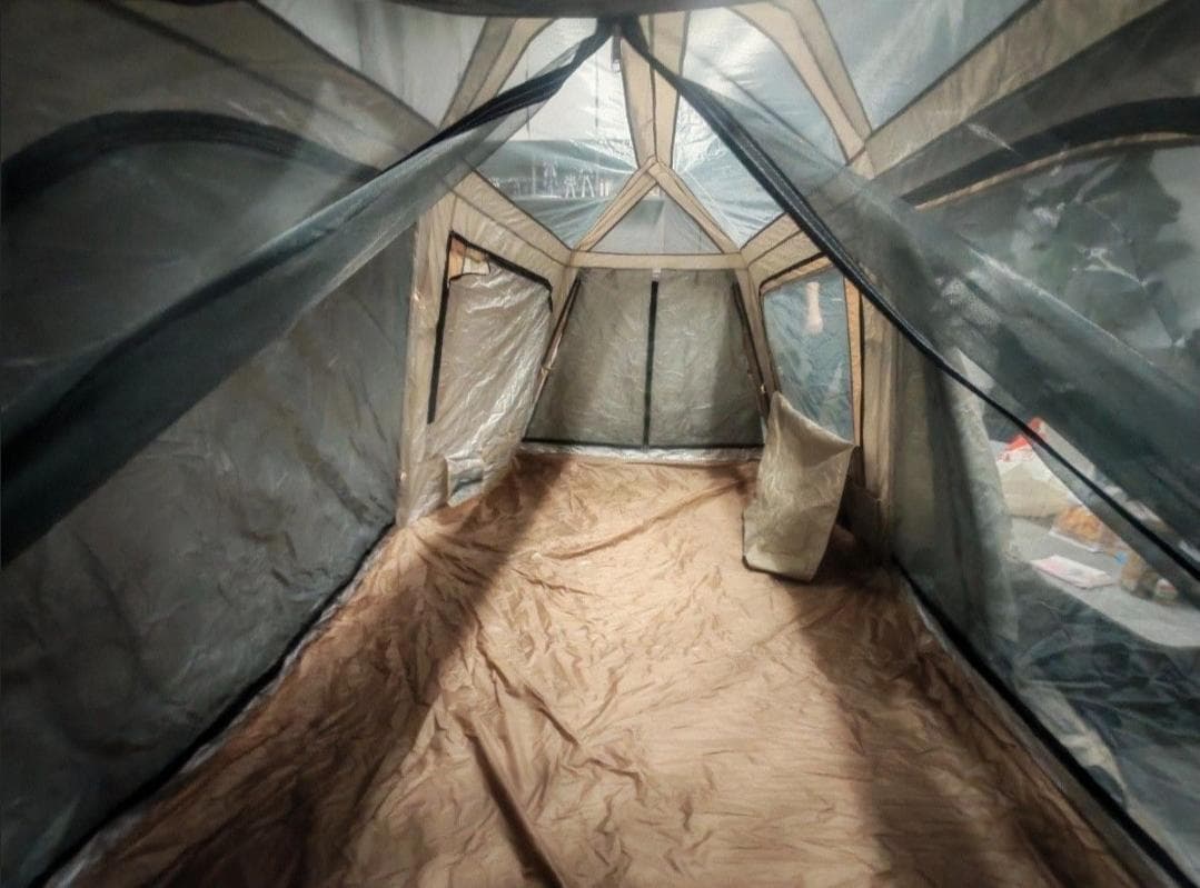【美品】テント アウトドア キャンプ ルーミーフロントルーム 2〜6人 タープ