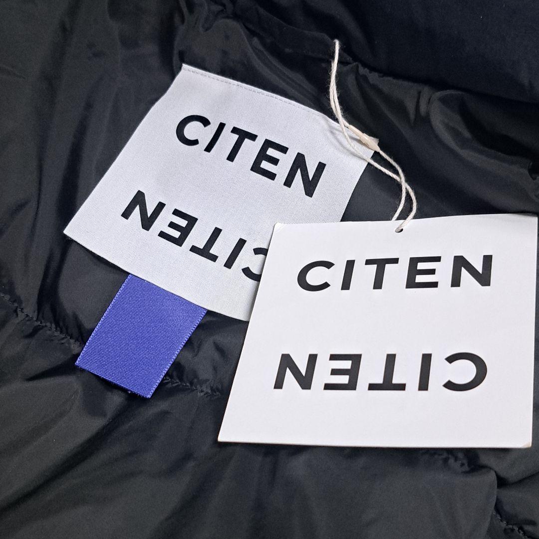 完売 名作 CITEN パテッドロングコート ブラック サイズL オーバーサイズ