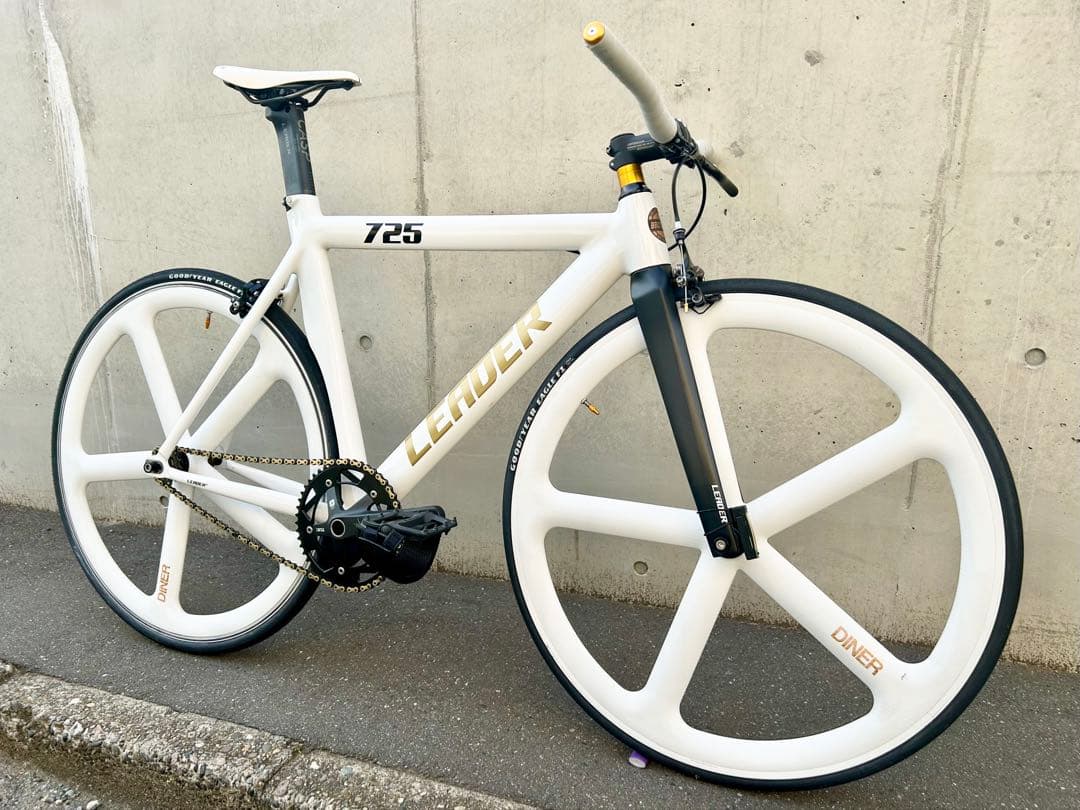 LEADER BIKE 725 TR CUSTOM M 白金 エアロピストバイク