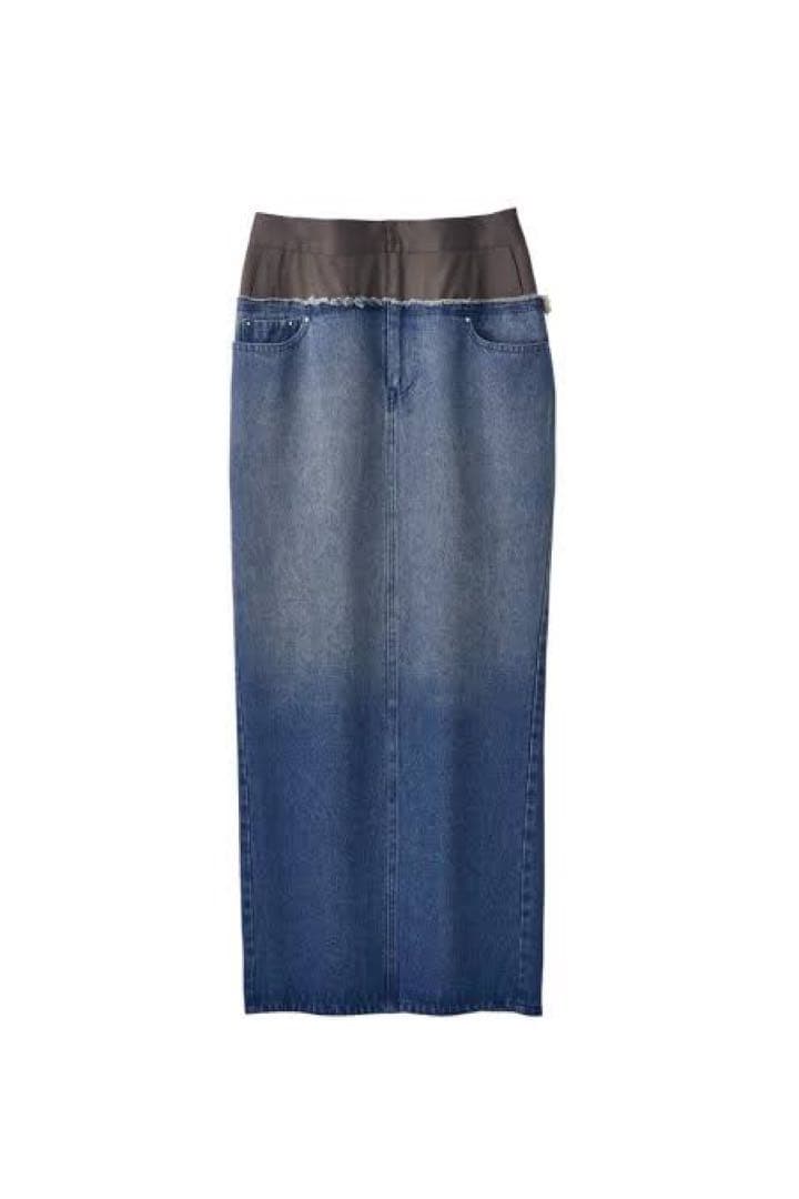Knuth Marf docking maxi denim skirt 新品